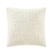 22" X 22" Rosette Faux Fur Decorative Pillow For Adults, Vanilla Dream