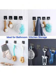 Gancio adesivo impermeabile in acciaio inossidabile resistente, gancio da parete per doccia, gancio adesivo per asciugamani da bagno e cucina. Gancio adesivo molto resistente, gancio in acciaio inossidabile impermeabile per appendere cappotti, cappelli, asciugamani, accappatoi - per bagno e camera da letto