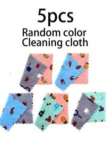 20pcs Kitchen Cleaning Cloth, Reusable Dishwashing Cellulose Sponge Cloth With Strong Water Absorption, Coral Velvet Cleaning Rag, Quick-Dry Towel For Kitchen Cleaning