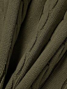 Men's V-Neck Knit Vest Sweater, Solid Color, Casual Daily Wear, Commuting - Army Green - View 5