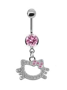 1 pieza Piercing para el ombligo con diseño simple de cabeza de gato/corazón, estilo mariposa de clip, sin necesidad de perforación, variedad de estilos