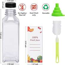 Plastic Juice Bottles 150 Pcs 16 Oz Empty Plastic Water Bottles With Caps Reusable Clear Beverage Containers For Drinking, Juicing, Smoothie, Water With 2 Brushes, 2 Funnels (16-OZ) - Multicolor - View 5