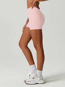 GOSOUER Women No Front Seam Hip Lifting Breathable Cycling Gym Sports Short