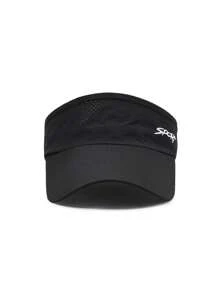 Casquette snapback coréenne imprimée de lettres de sport, chapeau sans partie supérieure pour homme offrant une protection contre le soleil, style minimaliste à la mode pour l'été