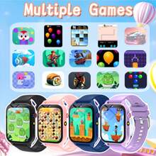 Heißestes Geschenk für Kinder, Kinder Smartwatch Neuheit 2025, Kinder Spieluhr, 18+ lustige Spiele, 1,83 Zoll Touchscreen, Energiesparchip, Schrittzähler, Fotos machen, Taschenlampe, Schlafüberwachung, Alarmerinnerung, Kamera, Fotoalbum, Spiele, Kalender, Schrittzählung, Countdown, Rechner, Stoppuhr, Taschenlampe