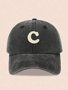 1pc Kids Washed 26-Letter Baseball Cap, Boys Girls Sun Hat Suitable For Outdoor, Sunscreen, Daily Wear