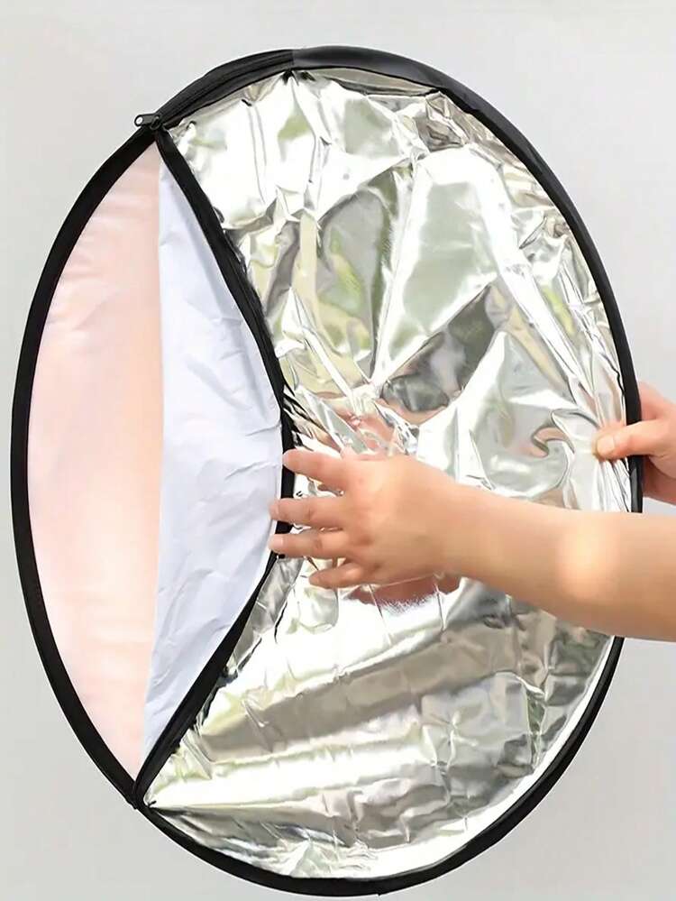 مجموعة من عاكسات التصوير الفوتوغرافي 60/110 سم - قابلة للنقل متعددة الأغراض للضوء باللون الأسود والفضي والذهبي والأبيض والشفاف، بما في ذلك حقيبة الحمل - استوديو الصور وإكسسوارات الإضاءة الخارجية للصيف والإجازة والسفر والاستوديو والإضاءة الخارجية، البث المباشر والتصوير الفوتوغرافي وتسجيل الفيديو ومحتوى المؤثر ومعدات التصوير الضوئي - الذهب والفضة - مشاهدة 10