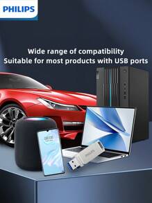 PHILIPS PHILIPS 3.2U Disk, Widely Compatible With Various Electronic Products Such As Car, Computer, Etc. Plug And Play To Reduce Waiting Time, Multiple Capacities Are Available.