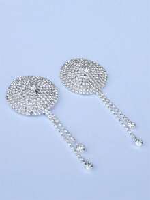 1 Stück sinnliche Grundlegende Strass Nippel Pasties, sexy Schmuckzubehör für Bräute, Hochzeiten, Strand - Verschiedenfarbig - Übersicht 3