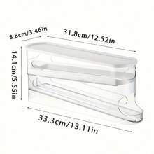 2-Layer Rolling Egg Dispenser - Holds Approx. (12-14) Eggs, Automatic Spacesaving Fridge And Cabinet Storage, Roll-Up Fridge Side Door Egg Holder, PET Fridge Egg Organizer, Egg Picking Rack, Keeps Eggs Fresh, Excellent Kitchen Organization Tool, Christmas Gift, Halloween Gift, For Outdoor, Camping
