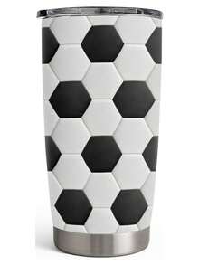 20 Oz Tumbler Mug, Stainless Steel Insulated Coffee Travel Tumbler Mug With Lid, Christmas Birthday Gift For Mom Dad Friends Bestie Coworker - Bóng đá - Xem 1