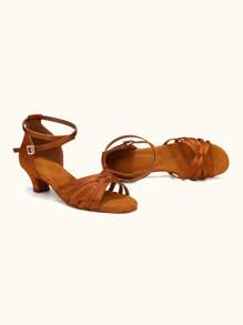 Women's Latin Dance Shoes, Low-Heeled Dance Sandals, Social Dance Shoes, Beginner Dance Shoes