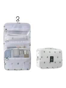 带手柄的便携式化妆包盥洗包，Pu 大容量化妆品收纳包防水旅行收纳包，存放化妆品和旅行必需品，女性礼物