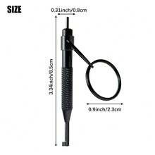 全新黑色滚花扭锁钥匙，带可拆卸钥匙圈，适用于标准系列手铐，通用手铐钥匙，适用于警察约束装置和安全专业人员，与大多数手铐兼容