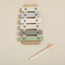 可爱松鼠图案 8 音木制打击乐器玩具，早教礼物，益智乐器套装（3-6 岁） - 彩色 - 查看 11