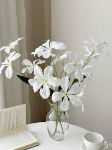 1件/3件家居装饰人造花、人造植物、火焰兰花、人造花、婚礼和酒店装饰、家居背景插花、插花、庭院和花园装饰、人造花、塑料花、客厅和餐桌装饰、花瓶插花 - 彩色 - 查看 11