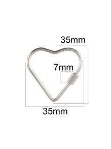 2 piezas Cierre de gancho en forma de corazón con cerradura de tornillo de acero inoxidable, color dorado, ganchos en espiral para hacer accesorios de joyería, collares y pulseras DIY