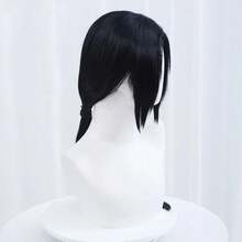 アニメうちはイタチコスプレウィッグうちはイタチロングストレート黒耐熱人工毛コスプレウィッグ - ウィッグのみ - チェックする 6