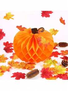 1PC Halloween Decorative Paper Pumpkin Honeycomb Ball Decorations Table Centerpieces 3D Paper Pumpkin Ornaments Pumpkin Witch Hat Honeycomb Ball Decorations Halloween Thanksgiving Party Birthday Wedding Home Party Supplies Autumn Harvest Season Decorative Pumpkin