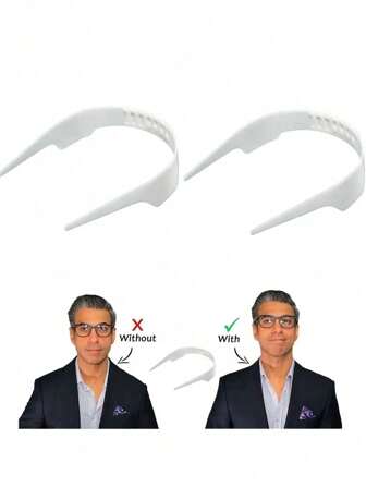 1 st. Slanke onzichtbare plastic kraagclip, kraagklem, verstelbare maat, biedt modieuze ingebouwde ondersteuning voor shirts om een perfecte pasvorm van de kraag te garanderen zonder dat deze te dik aanvoelt, universele kraagklem voor shirts