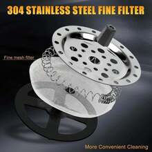 Cafetera de prensa francesa de vidrio con filtro de acero inoxidable, vidrio de borosilicato resistente al calor, cafetera y tetera manual con filtro duradero.