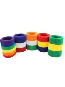 AOLIKES Wrist Sweatbands Sports Wristbands For Competitions Absorbent Sweatbands For Basketball Tennis Football Running Working - Multicolor - View 5
