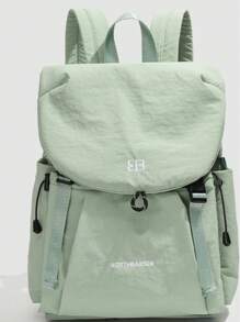 Casual Contrast Color Letter Women Backpack Large Capacity Ladies Fashion Backpack For Travel, Vacation, University Students