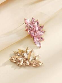 1 Pair Boho Alloy Rhinestone Glass Embellished Fashionable Versatile High-End Luxurious Exaggerated Earrings For Women