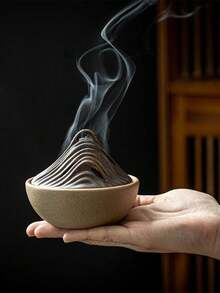 1 件创意迷你山地香炉，装饰配件，适用于鼠尾草/棍棒/松果，用于冥想、房间装饰、冥想辅助、室内/室外家居装饰、茶道和节日装饰，无香味，无需电力 - 彩色 - 查看 8