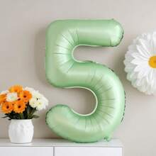 32inch Retro Olive Green Number Balloons|Foil Metallic Birthday Party Decorations| Individually Packaged Collapsible Number Balloons Photo Props|For Birthday, Anniversary, Holiday Decor
