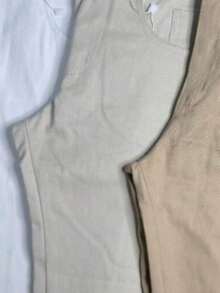Teen Boy Lycra Twill Trousers 1 To 16 - 米色 - 查看 2