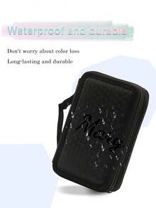 定制姓名大容量铅笔盒多格铅笔袋便携式化妆包带提手办公牛津布铅笔盒学生适用 - 适合美术和绘画大容量铅笔袋可爱、复古、卡通、卡哇伊、定制、个性化、独特、个性化、定制、员工、客户、学生、商务/工作/办公、学校、度假氛围、初中生、高中生、大学生、大一、大二学生 - 彩色 - 查看 5