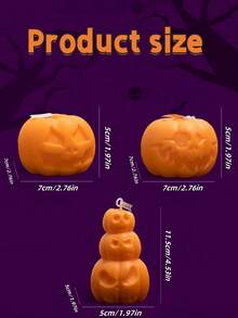 1 件鬼脸南瓜芳香蜡烛，由天然大豆蜡制成，适用于餐厅、酒店、客厅和卧室；特别适合浪漫晚餐布置和婚礼装饰；它还可以作为聚会和家居装饰的中心装饰品，或作为圣诞节、万圣节或生日的贴心礼物。 - 彩色 - 查看 5