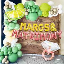 LaVenty Margs And Matrimony Bachelorette Balloons Margs And Matrimony Balloons Bachelorette Party Decoration For Margarita Bachelorette Party Mexican Fiesta Bachelorette - 玫瑰金 - 查看 2