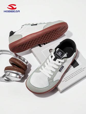 HOBIBEAR 休闲系带男士运动鞋，舒适透气宽头，适合通勤和户外，春夏季