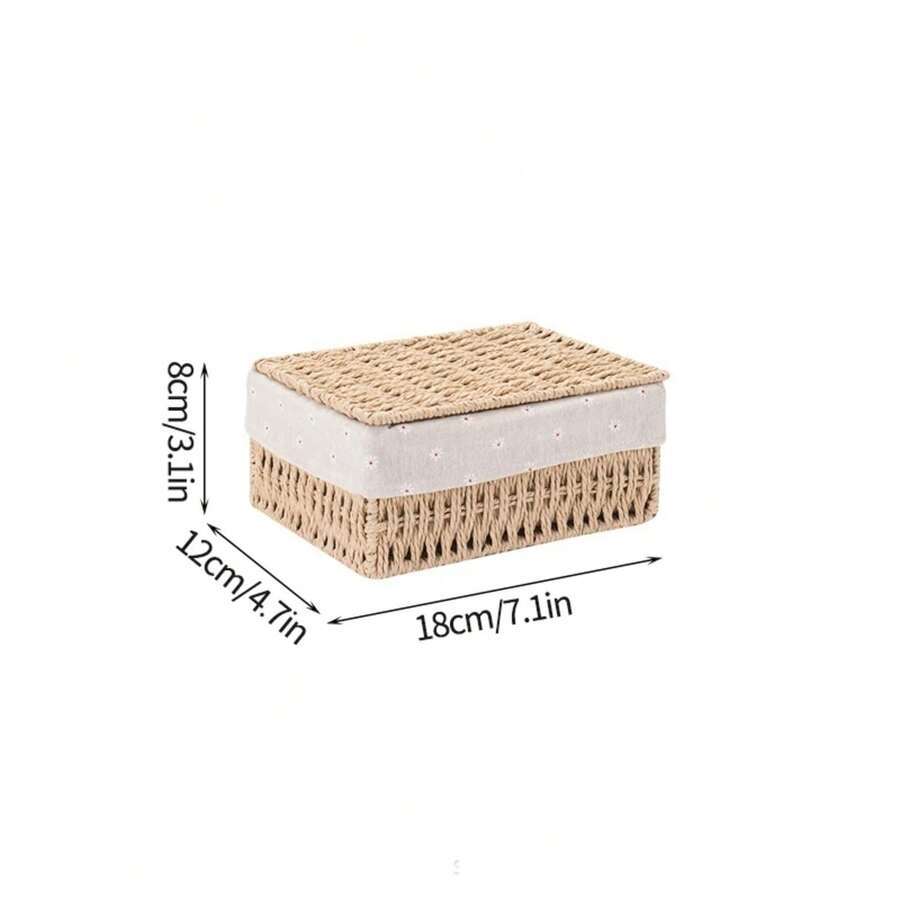 Fabric Storage - Khaki With Lid-s - View 1