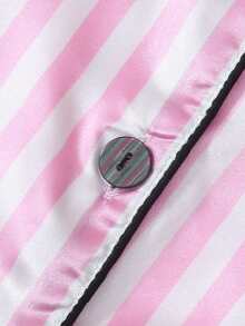 3 件套缎面女士睡衣套装，短袖上衣、短裤和长裤，休闲宽松睡衣，适合春、夏、秋、冬，基本款，舒适，适合居家和户外，粉色 - 粉色 - 查看 7