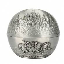 Portable Travel Car Ashtray Round Ball Stamped Pattern Gift Home Decoration
