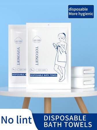 enjoy cotton 1 pezzo Set di asciugamani usa e getta per il ritorno a scuola, extra spessi e grandi, assorbenti e non sfilaccianti, adatti per uso alberghiero, confezionati singolarmente, elementi essenziali per il viaggio, accessori per il viaggio, articoli essenziali per la spiaggia