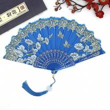 1pc 23cm Chinese Style 7-Inch Linen Folding Fan, Bone & Bamboo Material, Dragon Design, Random Hole Size, Gift/Display/Dance Fan - Folding Fan 1 - View 14