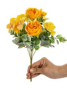 1PC/3PCS Artificial 7-Head Peony Silk Hydrangea Bouquet, Bride Holding Flower Material, Home, Dining Room, Vase Decoration, Wedding Decoration, Background Wall Decoration, Flower Wedding Car With DIY Wreath Material, Door Lintel, Flower Material, Valentine's Day Gift, Autumn Decoration,Fall Decor,Autumn