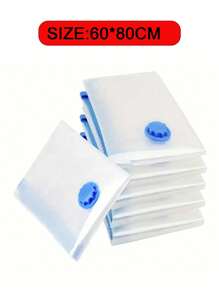 Storage Compression Bags Vacuum Storage Bags Set Cabinet Storage With Hand Pump - Space Saving, Sealable And Compressible, Dust And Moisture Proof, Suitable For Dormitory, Wardrobe And Moving 5pcs Transparent Vacuum Compression Bags Waterproof Storage Bags Large Size Quilt Clothes Storage Bags Home Clothes Bedding Quilt Vacuum Bags