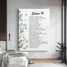 1pc Framed Salmo 91 Spanish Bible Verse Spanish Psalm 91 Art Poster For Room Aesthetic Posters & Prints On Canvas Wall Art Poster For Room 2D, Aesthetic Decorative Poster – Ideal For Home, Dorm, Gym, Bar, Cafe, Arcade Or Living Room Wall – Modern Art Print Gift - Framed - View 2