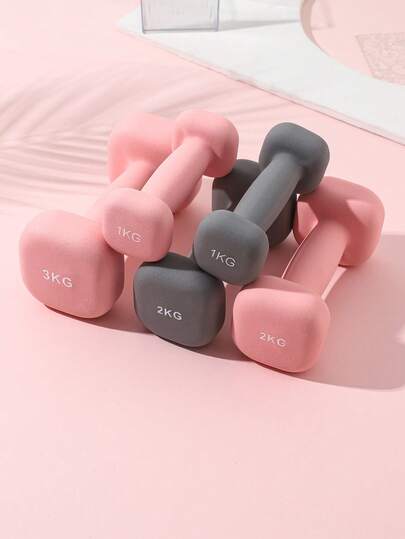 1 st belagd hantelvikt, fitnessstyrketräningsutrustning för män och kvinnor, lämplig för nybörjare för att träna armmuskler