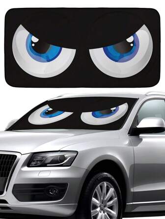 Easypie Selection 1pc Fun Car Sunshade, Sun Protection, UV Protection, Foldable, Keep Vehicle Cool, Suitable For Car Windshield