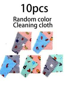 20pcs Kitchen Cleaning Cloth, Reusable Dishwashing Cellulose Sponge Cloth With Strong Water Absorption, Coral Velvet Cleaning Rag, Quick-Dry Towel For Kitchen Cleaning