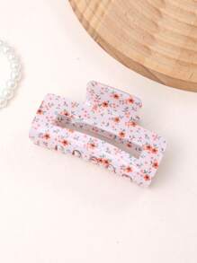 1 pieza Accesorio de cabello retro estilo floral grande de tipo "grab" para niñas, pinza de pelo con frutas, pasador de cabello, pasador de cabello lindo