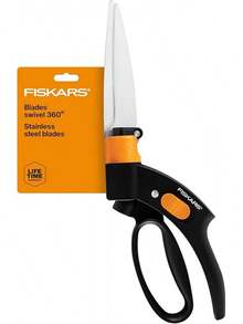 Shear Ease - Cuchillas de Acero Inoxidable de 5 Pulgadas - Tijeras de Corte de Plantas de Hoja giratoria de 360 Grados - Tijeras de jardín y Cortador de zacate, Negro - 1 - Ver 13