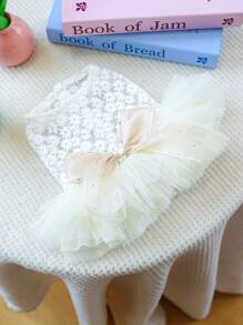 1pc Pet Dress, Dog/Cat Apparel, Stylish & Cute Outfit For Small Pets, Casual & Romantic Wedding Veil Themed Clothes
