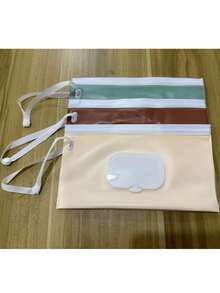 1/3PCS Portable Wipes Dispensing Bag With Lid - Reusable, Refillable Travel Wipes Organizer For Easy Portability, Wipes Dispenser Set - Multicolor - View 11